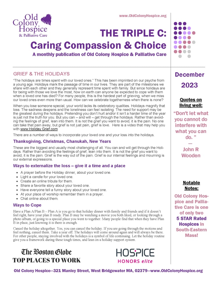 December 2023 Triple C, Grief and Loss during the holidays_Page_1