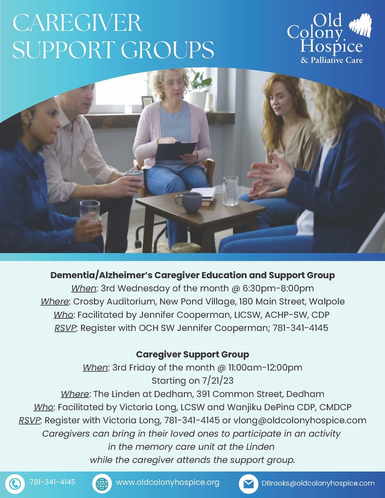OCH Caregiver Support Group Flyer - Summer 2023