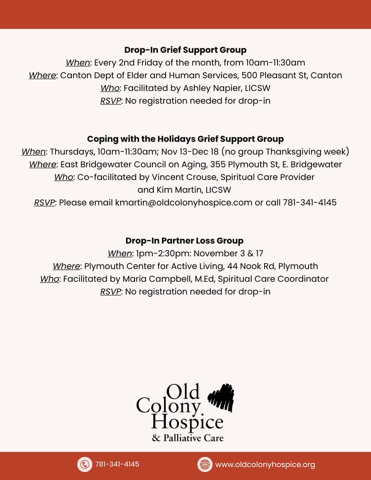 OCH Grief Support Group Flyer - Fall 2025