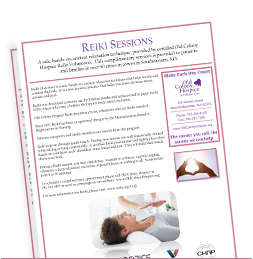 Reiki Sessions for Patients and Caregivers